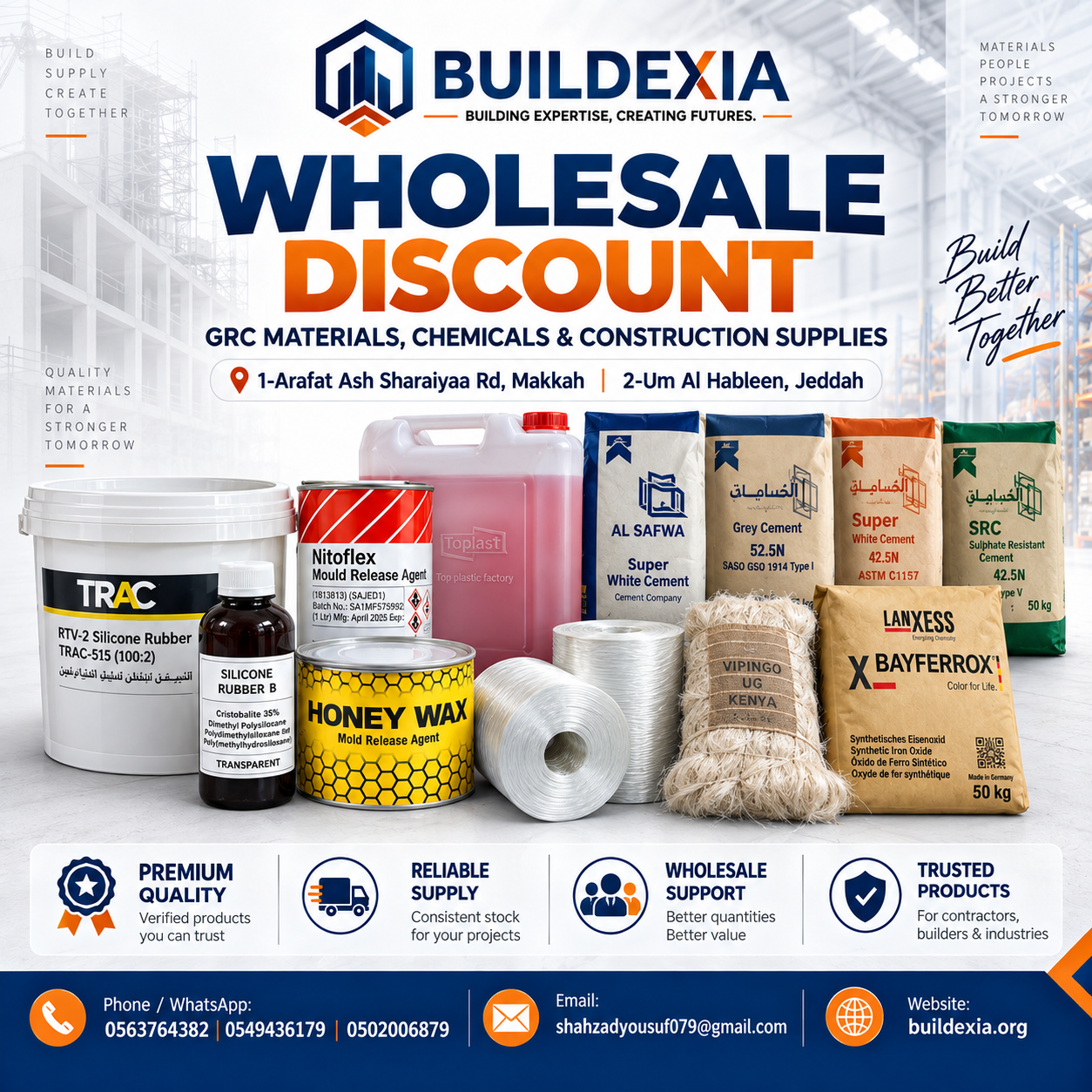 GRC Material Wholesale Shop in Jeddah and Makkah